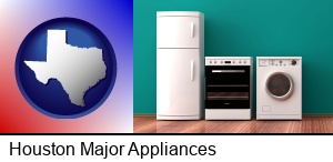 Houston, Texas - major appliances on a hardwood floor