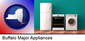 major appliances on a hardwood floor in Buffalo, NY