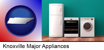 major appliances on a hardwood floor in Knoxville, TN