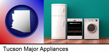 major appliances on a hardwood floor in Tucson, AZ